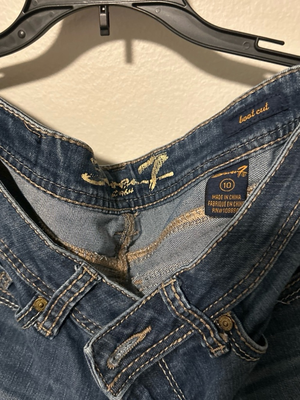 Size 10 Blue Boot Cut Jeans - Made in China